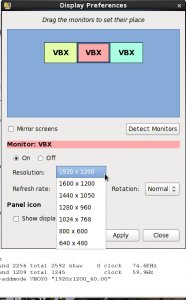 CentOS 6.5 Forced Display Resolution