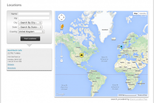 Discrete Country Search - No Address Redirect, USA Centric Map