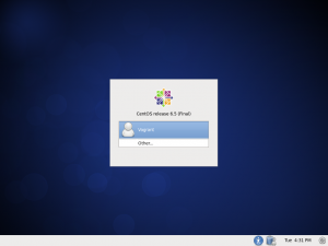 CentOS 6.5 Login Screen