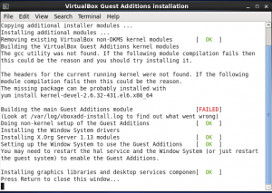 Guest Additions Fail on CentOS