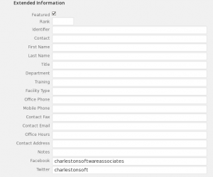 Social Media extended location fields