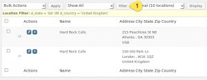Reset The Location Filter