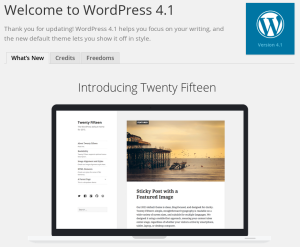 WordPress 4.1 About Screen