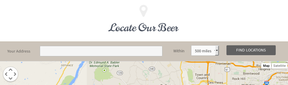Locate Our Beer Banner