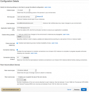AWS ELB Configuration Details