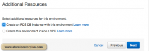 AWS ELB Create RDS not in VPC
